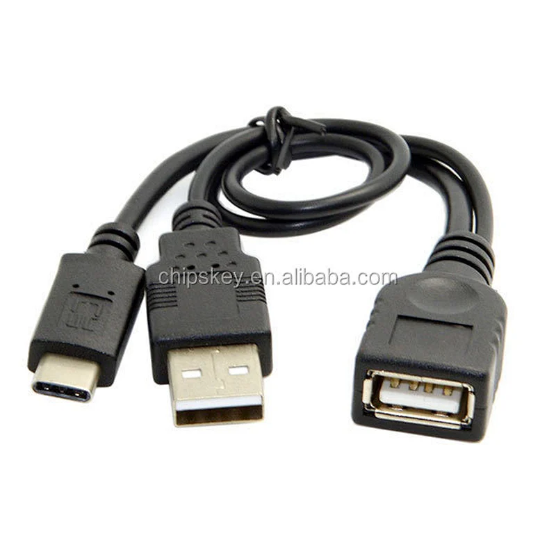 With power MICRO USB-OTG U disk mobile hard disk data cable adapter cable