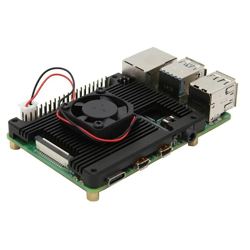 Raspberry Pi 4 Embedded Armor Aluminum Alloy Heatsink With Big Fan
