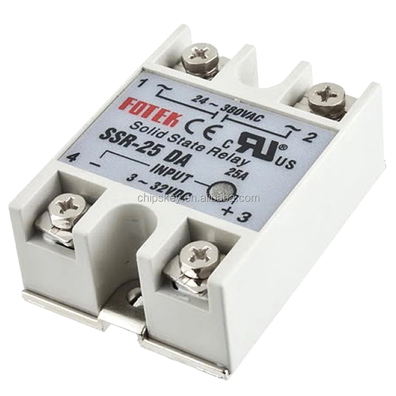 DC 3-32V Input Temperature Control Solid State Relay w DIN Rail 60A SSR-60DA