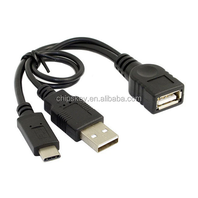 With power MICRO USB-OTG U disk mobile hard disk data cable adapter cable