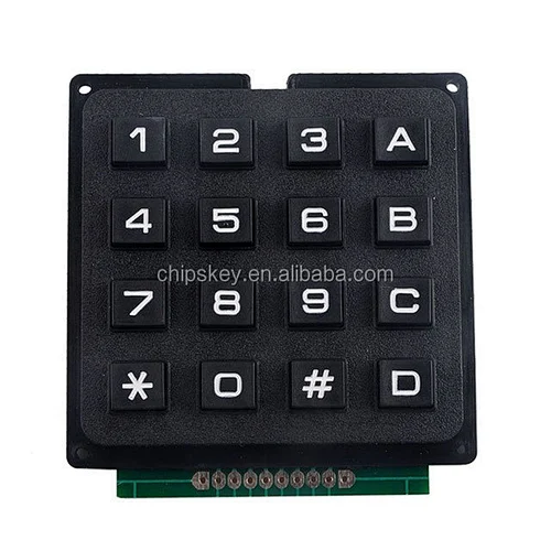 4x4 matrix keyboard, black color