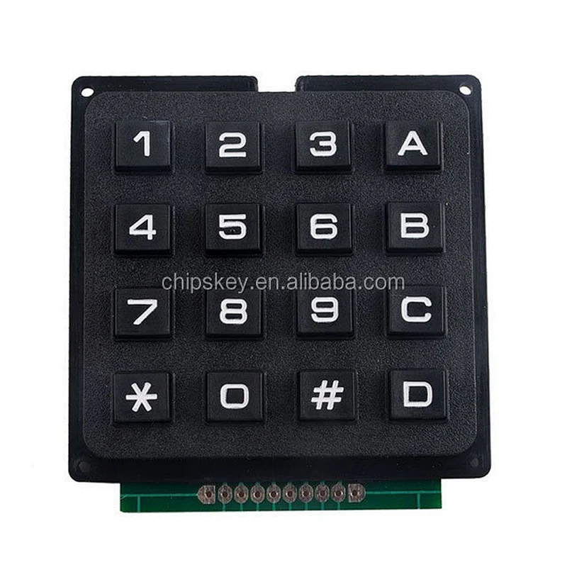 4x4 matrix keyboard, black color
