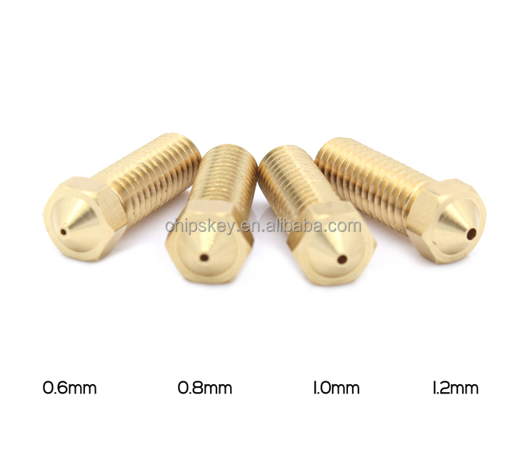 0.6mm Brass Extruder Nozzle Head 3mm Filament for 3D Printer Large-diameter nozzle extension