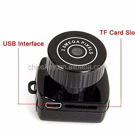 smallest Mini Digital DSLR DV Video Recorder Camera Web Cam DVR Camcorder HD 1280x720 Y2000 With 4GB TF Card