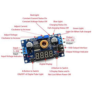 LM2596 DC Buck Volt Regulator Converters Constant Voltage & Current 5-36V to 1.25-32V 5A 75W Step Down LED Driver Switching Powe