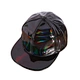 black leather driving snapback cap