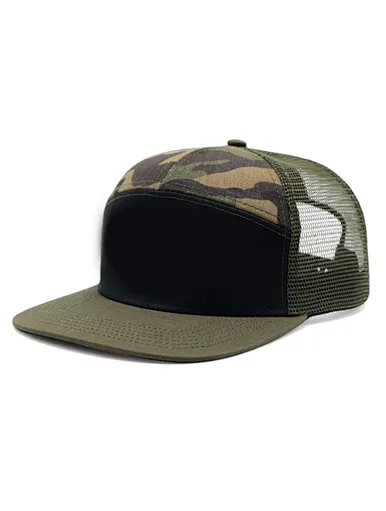 7 panel snapback hat