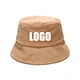 white corduroy bucket hat
