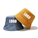 white corduroy bucket hat