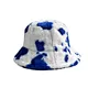 Custom women's new milk pattern fisherman hat fashion thickened cold-proof warm dome hat adjustable bucket hat