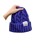 Custom spot candy color twist woolen hat women autumn and winter retro warm ear protection cold hat wholesale winter beanie