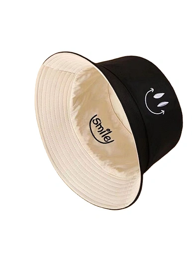 Reversed Embroidery bucket hat