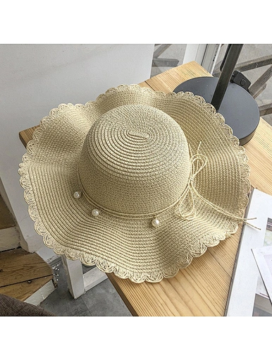 luxury summer straw hat