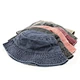 Washed cowboy bucket hat