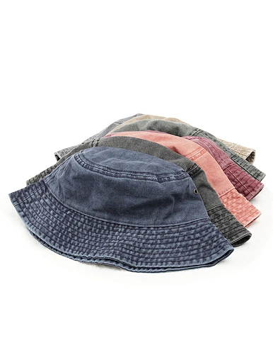 Washed cowboy bucket hat