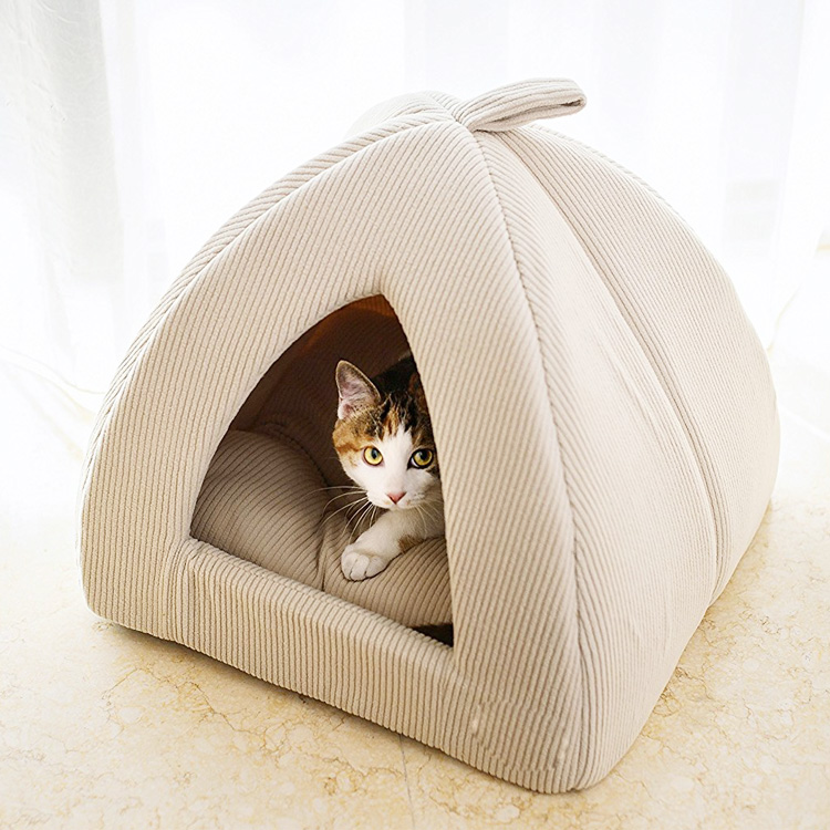 WATOWER Wholesale animal dog cat accessories products cheap movable pet bed elevated luxury pet tent bed warmer house for sale