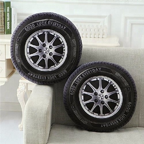 WATOWER wheel shape car cushions home deco sofa kids luxury 3d insert custom throw pillow
