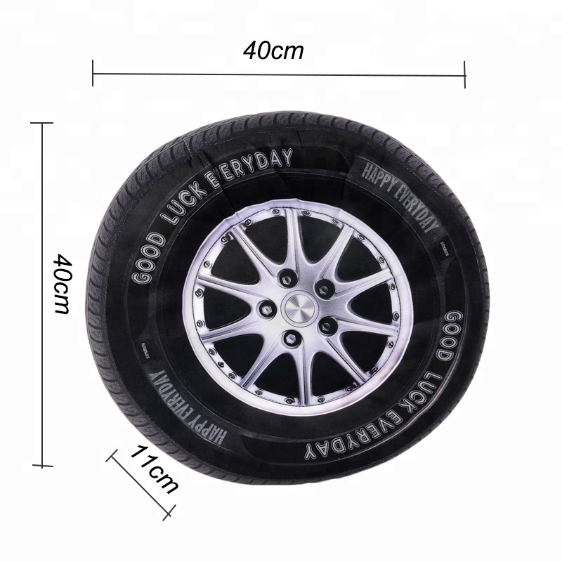 WATOWER wheel shape car cushions home deco sofa kids luxury 3d insert custom throw pillow