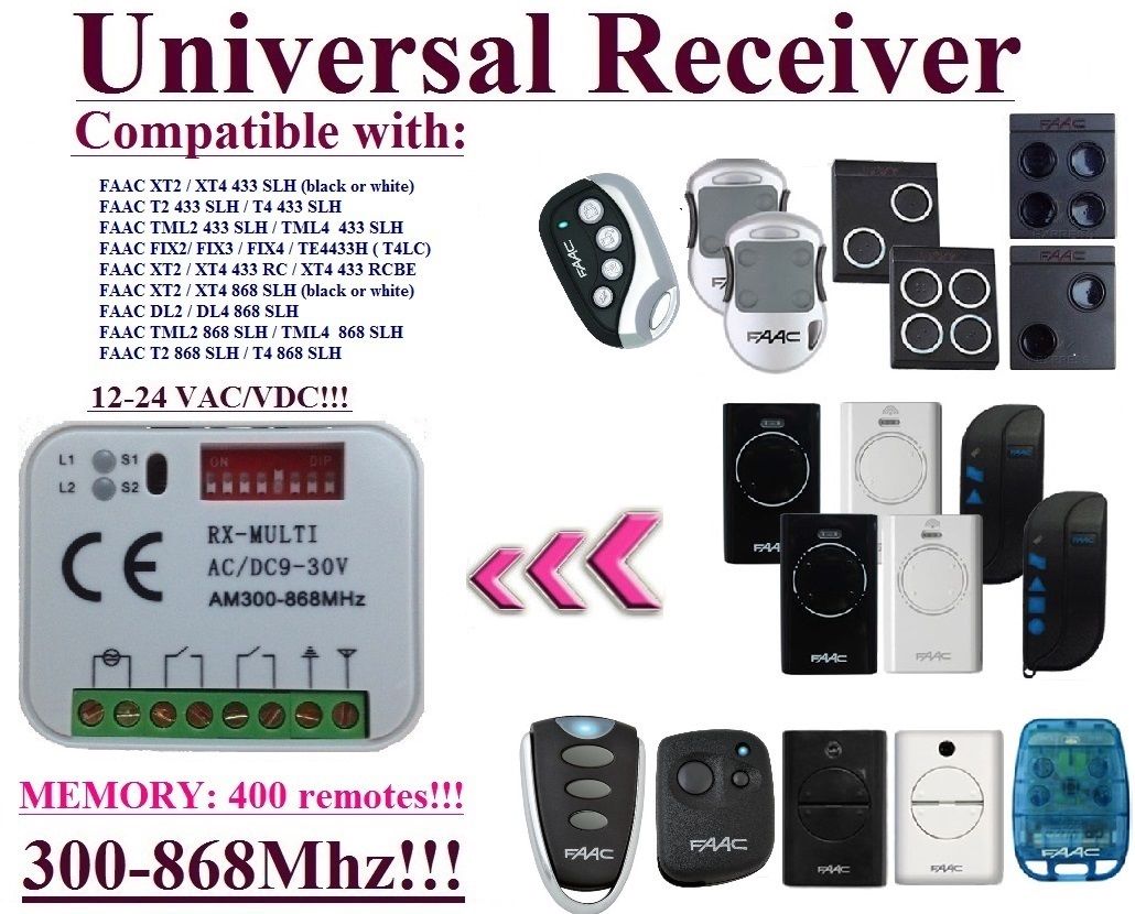 universal compatible 300-868mhz rf receiver