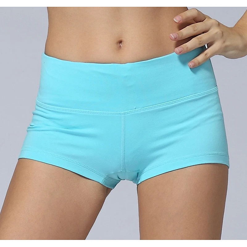 Nylon Spandex Womens Fitness Shorts Custom Designs