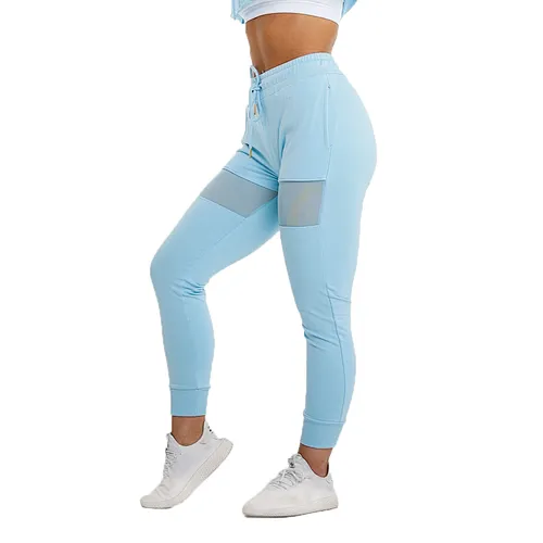 Custom Women Slim Fit Running Gym Active Mesh Jogger
