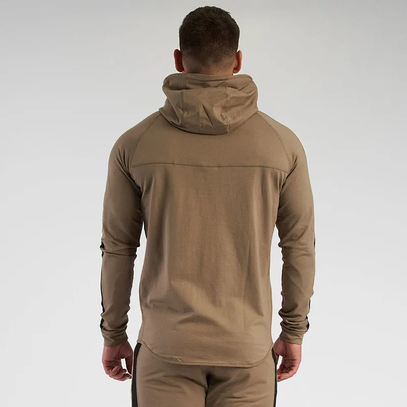 OEM Wholesale Zip Up Workout Sport Sweatshirts Autumn Men Gym Running Track Hoodie