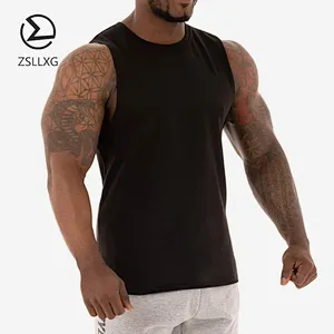 OEM Blank Sleeveless Gym Vest Solid Color Bodybuilding Fitness Men Tank Top