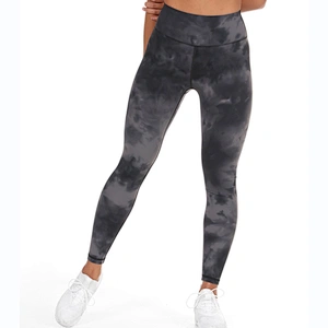 Girls Gym Active Wear Tights Tie Dye Slimming Fitness Leggings Women