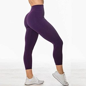 Seamless Leggings Compression Yoga Pants Womens Capri Pants