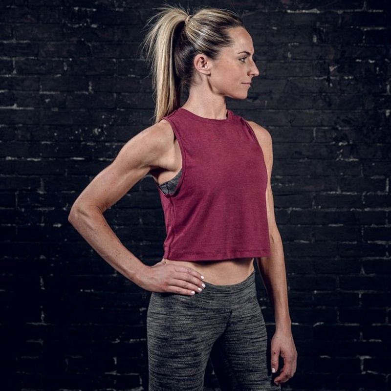Breathable Loose Fitness Yoga Blank Crop Tank Top for Women Gym
