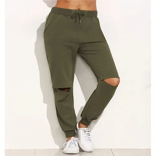 Women Custom Fashion Fitness Gym Running Ripped Jogger