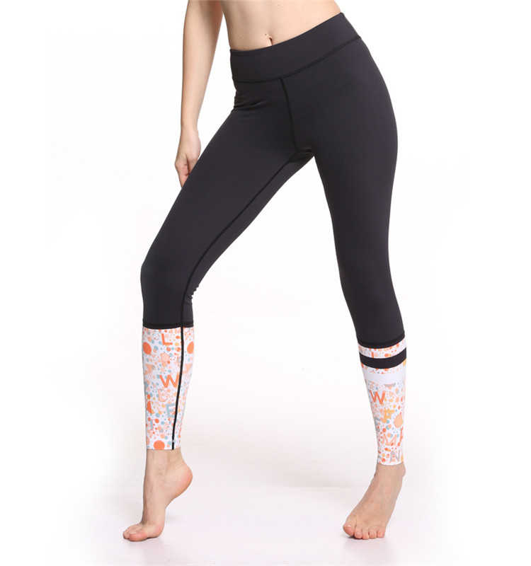 Custom Design Womens Gym Leggings Customize Contrast Color