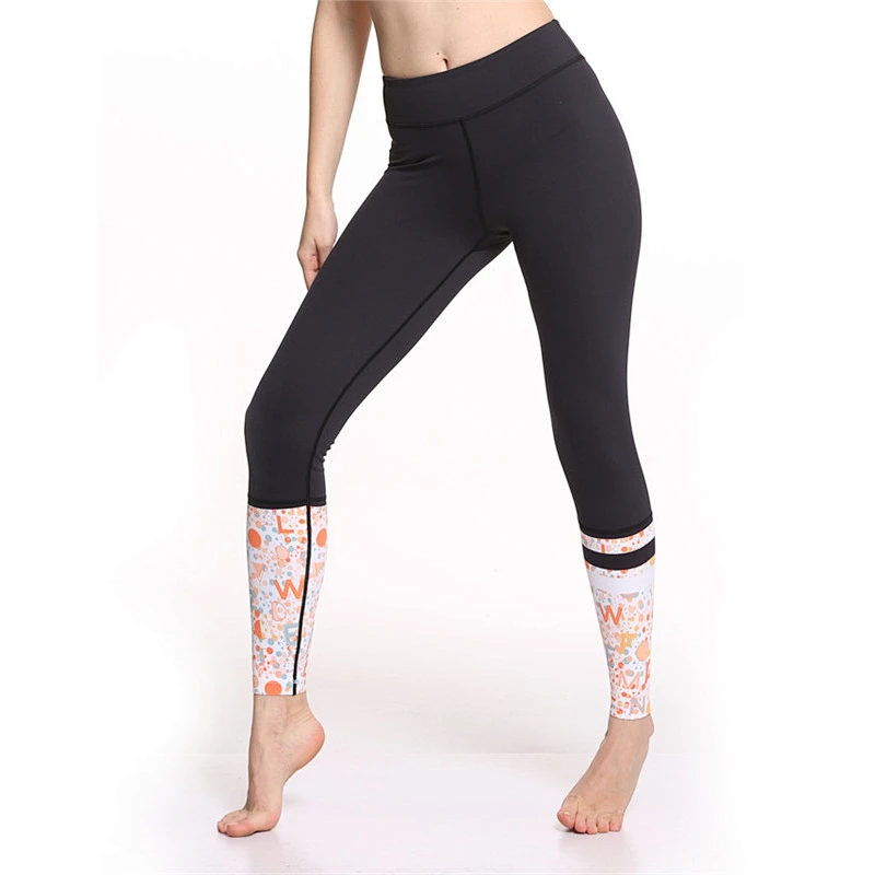 Custom Design Womens Gym Leggings Customize Contrast Color