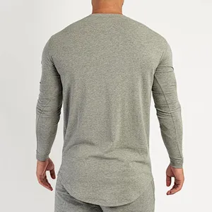Custom Mens Muscle Fit Workout Gym Long Sleeve T-shirts