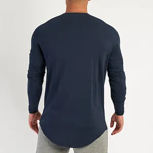 Custom Mens Muscle Fit Workout Gym Long Sleeve T-shirts