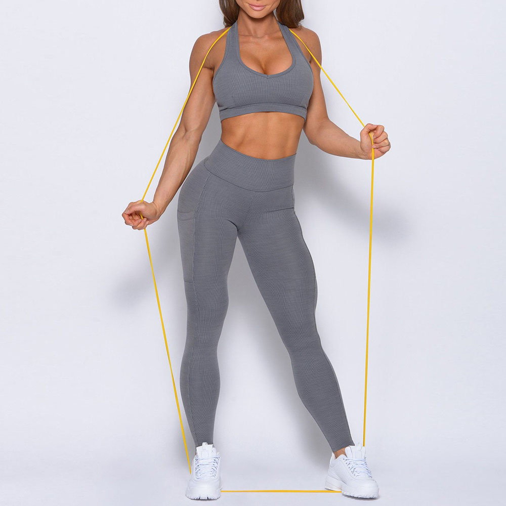 Wholesale Workout Clothing Custom Yoga Set Women Active Gym Bra And Compression Leggings Sets