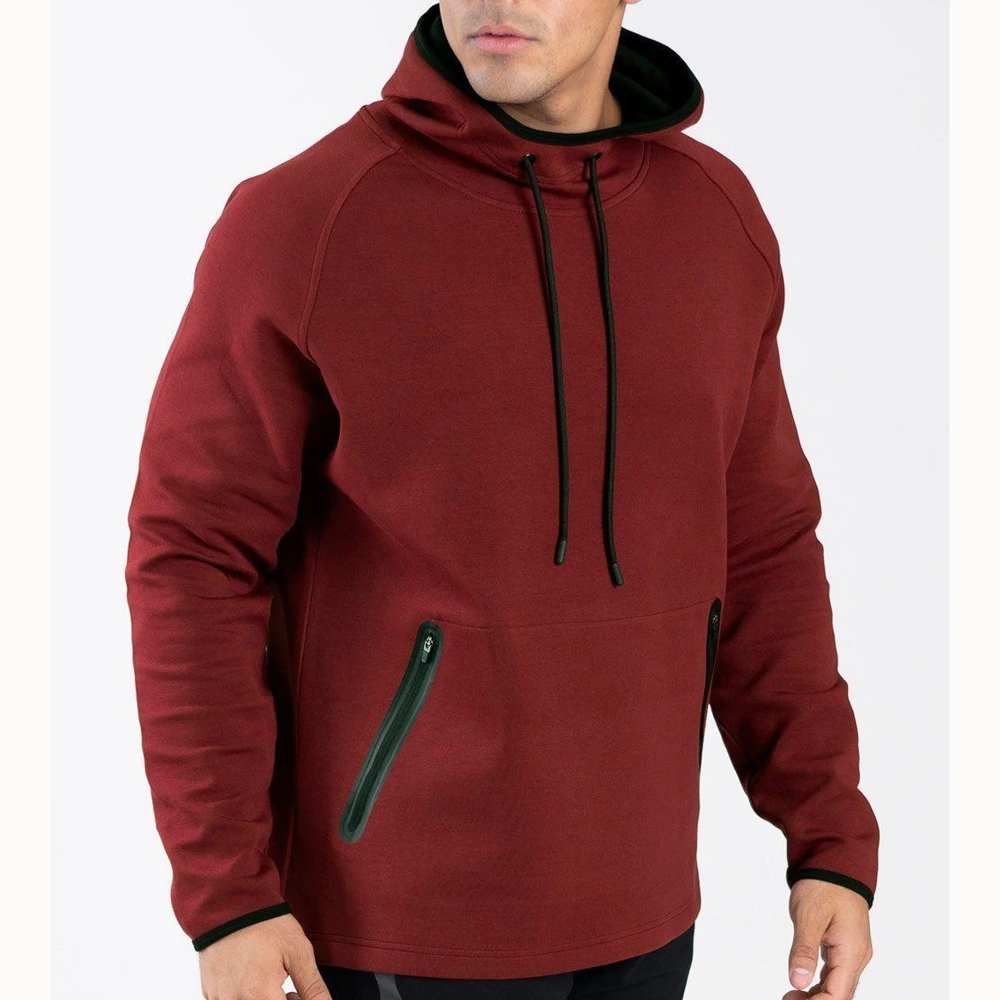New Design Pullover Plain Blank Terry Gym Training Hoodie For Men