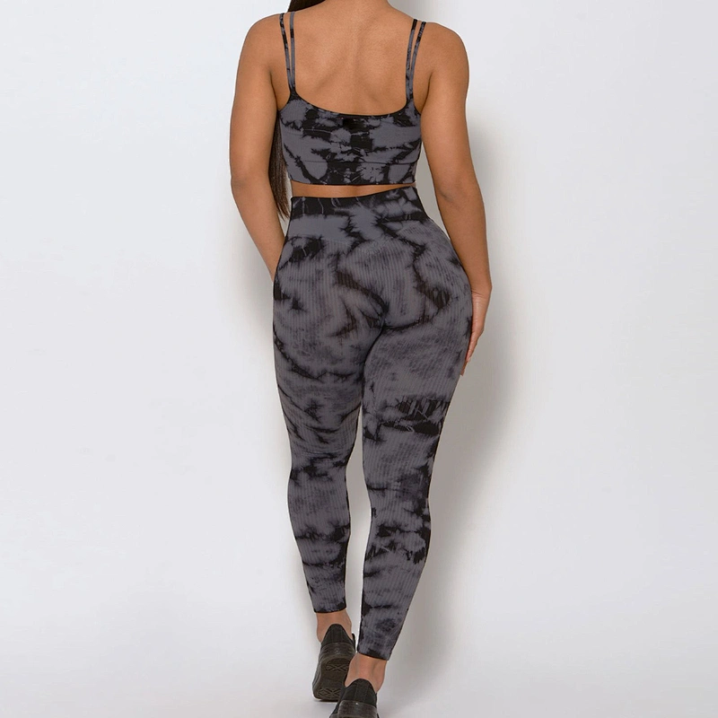 Women Clothing Sports Top And High Waisted Workout Leggings Yoga Set