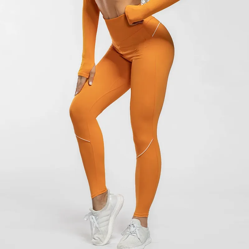 Active Wear Custom Logo Printed Leggings Women anticellulite booty Scrunch Butt Legging