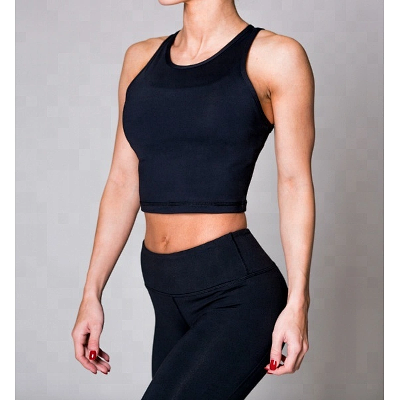 Compression Yoga Crop Top Fitness Apparel Crop Tank Top For Women
