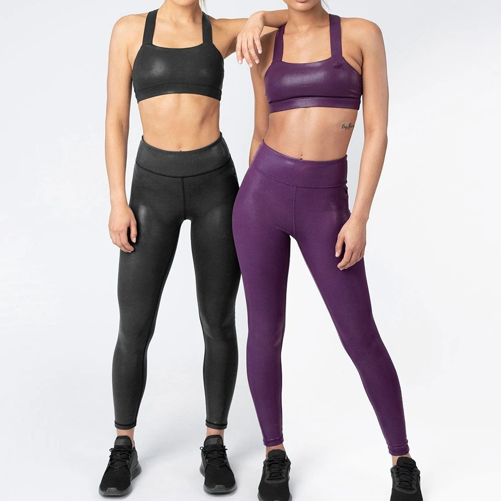 2 Piece Sports Bra Yoga Set Women Fitness High Waist Leggings Gym Wear
