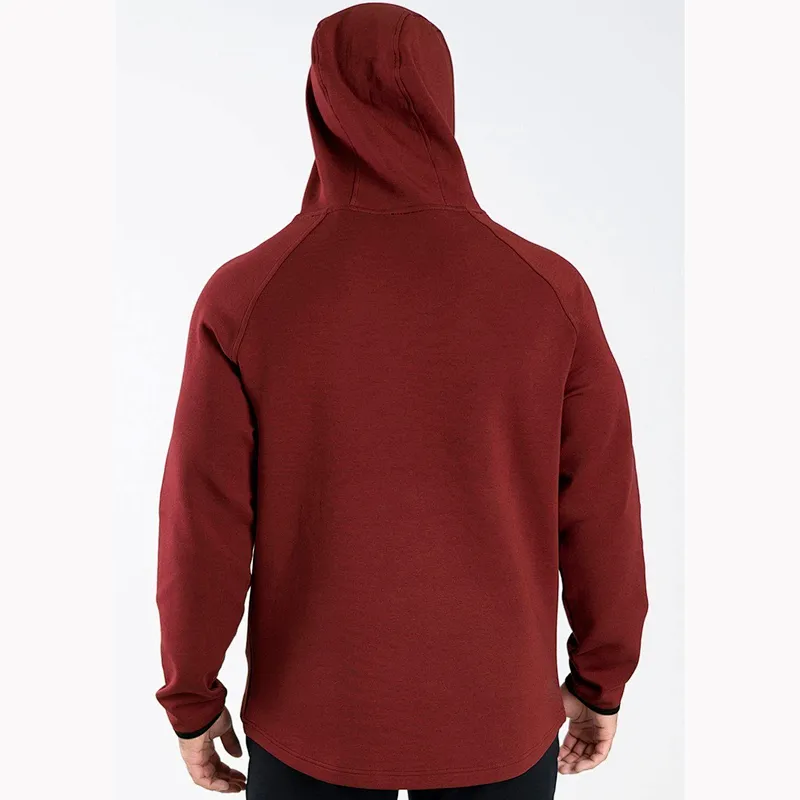 New Design Pullover Plain Blank Terry Gym Training Hoodie For Men