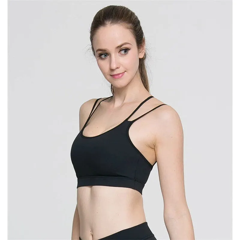 Women Activewear Push Up Sports Bra Printed Sexy Top