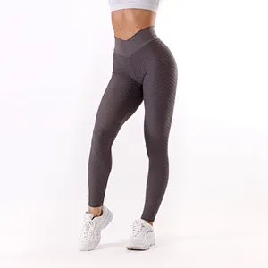 Custom Logo Printed High Waisted Compression Gym Fitness Yoga Pants