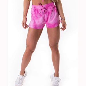 Tie Dye Womens Shorts Gym Shorts Cotton Spandex Shorts For Ladies