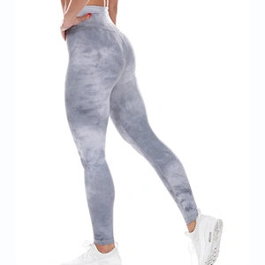 Girls Gym Active Wear Tights Tie Dye Slimming Fitness Leggings Women