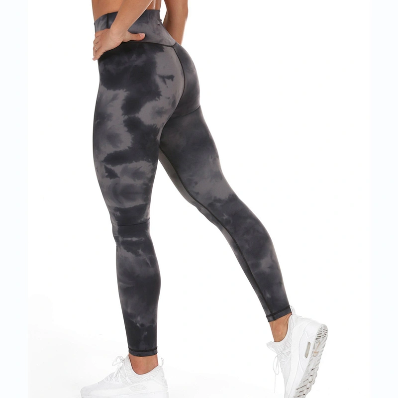 Girls Gym Active Wear Tights Tie Dye Slimming Fitness Leggings Women