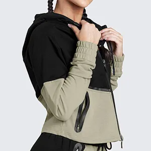 Custom Women Oversized Plain Full Zip Hoodies