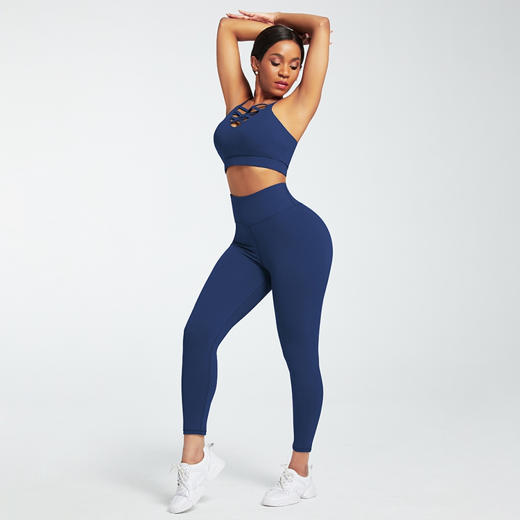 Custom Women Sports Wear Fitness Sports Bra And Leggings Two Piece Yoga Set