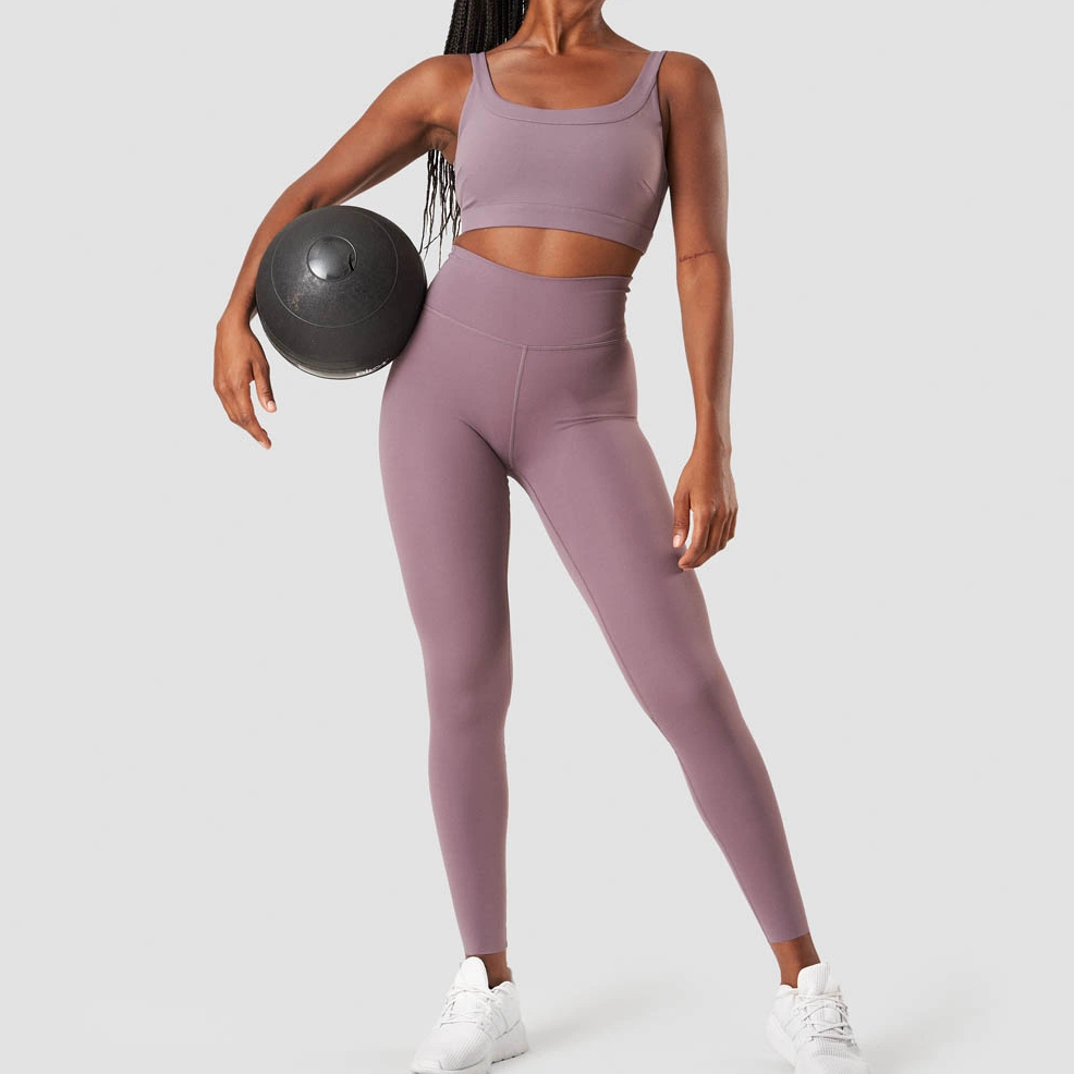 Women High Waist Fitness Workout Clothing Two Piece Yoga Sets Bra Leggings Yoga Set